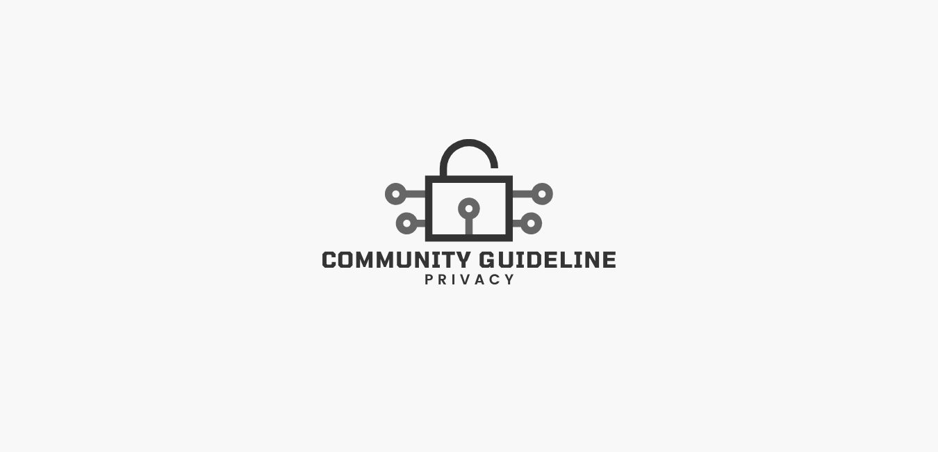 This is a featured image that reads "process post 12- community guideline privacy" which is the featured image for this post